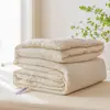 Colcha de grau A, 100% algodão, fibra de soja segura para bebês, colcha de verão, colcha refrescante, enchimento de fibra de soja para todas as estações, colcha de inverno tamanho casal, e colcha de primavera/outono