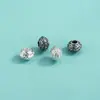 Prata Esterlina S925 Contas Espaçadoras de Peixe Pequeno Peixe Koi Contas Soltas Pulseira de Corda Artesanal DIY Pulseira de Cristal Acessórios de Prata