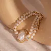 Pulsera de árbol de la vida con estrellas de cintura pequeña diseño de nicho personalidad pulsera joyería de lujo ligero alta gama venta al por mayor