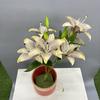 Simulação 3D pano macio 7 pequeno lírio sentir lírio flor artificial casa flor decorações ornamentos flor