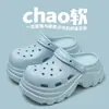 Zuecos de plataforma gruesa de 6.5 cm para aumentar la altura para mujer, Chanclas de Eva antideslizantes para exteriores de verano, Transpirables, Resistentes al olor, Sandalias cómodas