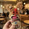 Muñeca de Cáscara de Fruta Producto Terminado, Colgante Carrillón de Viento de Cáscara de Fruta, Muñeca de Vaina de Frijol Artesanía Terminada, Colgante Hecho a Mano Lindo-Feo