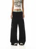 Pantalones Casuales con Pedrería de Diseño Retro Americano para Mujer, Otoño e Invierno 2026 de Pierna Ancha Sueltos de Cintura Alta de Gama Alta hasta el Suelo