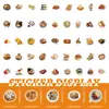 100 piezas de pegatinas realistas de graffiti de comida para decorar la carcasa del teléfono móvil, vaso de agua, portátil, refrigerador, ordenador, equipaje
