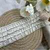 Renda 6,4cm Fio de Algodão Renda Elástica Tecida Acessórios de Vestuário Atacado Ponto de Venda Renda de Fio de Algodão Acessórios de Vestuário Flores para Vestuário