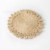 Tapetes Isolantes de Calor Trançados em Rattan, Tapetes Anti-Queimadura para Panelas, Tapetes para Tigelas, Tapetes de Mesa Resistentes a Altas Temperaturas, Porta-Copos para Pratos, Suportes para Bule, Tapetes para Caçarolas