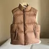 Chaleco de plumón corto grueso con cuello alto de doble cara 90% plumón de pato blanco Chaqueta de plumón Chaleco Adelgazante Estilo Europeo para Mujer Alta Calidad