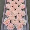 Flor de Jabón de 5 Capas Cabeza de Flor Grande Flor de Rosa Día de San Valentín Día de la Madre Ramo de Flores de Jabón Caja de Regalo Decoración DIY