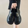Mocassins de Couro Genuíno para Mulheres com Toque Macio, Novos Sapatos de Couro Estilo JK Britânico para Primavera e Outono de 2026, Sapatos Mary Jane com Solado Grosso