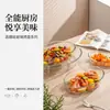 Molde para Hornear de Vidrio Resistente al Calor, Bandeja Transparente para Hornear en Microondas para Uso Doméstico, Plato Cuadrado para Pescado al Vapor, Plato para Servir, Plato de Cena
