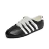 Otoño 2026 Nuevos Zapatos de Entrenamiento Alemanes de Cuero Genuino Color Bloque Retro para Mujer Zapatos Blancos Versátiles de Velcro Zapatos Deportivos Casuales