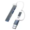 En stock estación de acoplamiento USB de doble uso para computadora Type-c estación de acoplamiento cuatro en uno adaptador de alta velocidad tf/sd