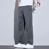 Pantalones Ligeros de Negocios Casual para Hombre, Frescos y con Caída, para Primavera y Verano, con Acabado de Alta Gama, Color Sólido, Corte Delgado, Versátiles, Pantalones Rectos de Alta Gama