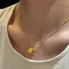 Pulsera Flor de Ventana de Cuatro Hojas Popular de Seda y Satén de Xiaohongshu, Anillo de Pulsera Antiguo, Collar Pequeño y Exquisito, Envío Directo de Una Pieza