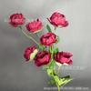 Simulación de 7 Linglong Peony Wedding Home Hotel Fotografía ramo Primavera Alta Peonía Flor de Seda Suave