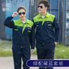 Traje de Roupa de Trabalho de Manga Comprida para Primavera e Outono para Homens e Mulheres, Roupa de Proteção do Trabalho com Patch no Ombro, Uniformes de Oficina de Fábrica, Roupa de Trabalho para Reparo Automotivo, Resistente a Manchas e Desgaste