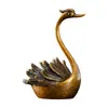 Plato Creativo Cisne Quemador de Incienso Ceremonia del Té Escritorio Adornos de Joyería Nube Xiaoxiang Tienda de Pera Ganso Arena para Incienso Sándalo Quemador de Aromaterapia para el Hogar