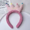 Corona Estilo Celebridad de Internet Coreana y Japonesa para Fiestas de Cumpleaños de Niñas, Diadema Súper Linda de Peluche de Oso para Lavarse la Cara y Aplicar Mascarillas Faciales, Directo de Fábrica
