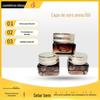 Frasco Marrom Pequeno 15g 30g Frasco de Vidro para Creme Quadrado de Boca Larga Cor Âmbar Frasco de Vidro Reutilizável para Creme Facial Personalizável/Feito Sob Encomenda de Alto Padrão