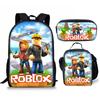 Mochila Escolar Roblox para Estudiante Transfronterizo Mochila para Estudiante de Primaria Mochila de Moda Juego de Tres Piezas Venta al por Mayor