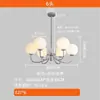 Lámpara de Sala de Estar Bauhaus Minimalista Moderna Lámpara de Frijol Mágico Candelabro Retro para Comedor Lámpara Principal Atmosférica Nórdica para Pasillo Dormitorio
