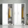 Armario de metal de una o dos puertas con cerradura, guardarropa de 2 puertas para empleados, armario de oficina, armario de almacenamiento, armario de dos puertas desarmable