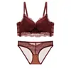 911 Lingerie Estilo Francês Feminina Sem Aro Renda Sutiã Push-up Grande Push-up Conjunto Sexy Sutiã Levanta Seios
