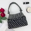 Bolsa de Perlas Modelo Nuevo 2025 Bolso Tejido Hecho a Mano Puro Bolso con Cuentas de Colores Bolso de Mano para Mujer con Cuentas Iridiscentes Bolso de Noche para Mujer