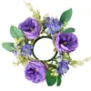 Guirnalda de Rosas Artificiales Europeas 23cm Guirnalda Portavelas Decoración Navideña Accesorios para Ventana Mesa de Comedor Arreglo de Boda Flores Falsas
