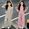 Roupa Única e Linda para Menininha 2026 Novo Estilo Roupa de Verão com Manga Curta para Meninas Roupa de Verão para Bebê Roupa Dopamina Infantil