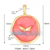 M18 L26 K07 Accesorios para joyería DIY colgante de cobre puro colgante pequeño luna triángulo corazón de melocotón redondo marca