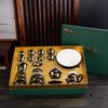 Fabricante de Juegos de Té de Cerámica al por Mayor Juego de Té Kung Fu Esmalte de Color Secundario Juego Verde Malaquita Caja de Regalo Regalo de Negocios Regalo para el Hogar