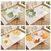 Mantel Semipermeable de Mesa con Diseño de Flores y Plantas 2025 Nueva Entrada Lujo Sensación de Alta Gama Impermeable y a Prueba de Aceite PVC Mantel para Mesa de Café