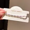 Pulseira Quadrada de Zircônia Estilo Francês, Levemente Luxuosa e com Toque de Alto Padrão, Simples e Requintada, Versátil para o Dia a Dia, Joias para Atacado