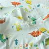 Todo o tecido de algodão Crepe de algodão de camada dupla Dinossauro Cobertor de bebê Pijamas Pacote Tecido dos desenhos animados