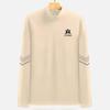 Camisa Básica de Veludo com Gola Redonda de Inverno Manga Longa Masculina Gola Semi-alta Roupas de Outono Top Quente Roupas de Outono Masculinas