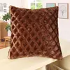 Funda de Almohada de Felpa para el Hogar Sofá Cabecera Cojín Suave Dormitorio Color Sólido Almohada Venta al por Mayor Soporte Lumbar Patrón Geométrico Suave