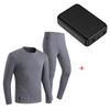 Conjunto de Ropa Interior Térmica para Hombre con Forro de Felpa de Algodón, USB, Invierno, Maternidad, a Prueba de Frío, Pareja, Carga Inteligente, Calefacción