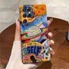 Funda de Película Retro Sol Luna Planeta Adecuada para Samsung s24/s23+ s22 Modelo Todo Incluido Espejo Nicho No Chocante