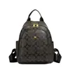 Koujia 2024 Nueva Mochila para Mujer Monograma Clásico Moda Casual Versátil Doble Cremallera Gran Capacidad Mochila Escolar para Mujer