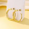 Pendientes de acero inoxidable nuevos transfronterizos para mujer, personalizados, de moda, con temperamento que combina con todo.