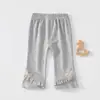 Pantalones para Bebés y Niños Pequeños Otoño 2026 Nuevo Estilo Ropa Exterior Casual Pantalones Largos para Niñas Pantalones Versátiles con Adorno de Encaje