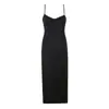 Moda Feminina Transfronteiriça Verão 2026 Novo Estilo Europeu e Americano Sexy Bodycon Justo com Amarração Alça com Aro Vestido Longo