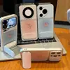 Funda para Teléfono Gradiente Rosa y Azul Elefantito y Caballito Adecuada para Apple 17 Pro Max con Soporte, Compatible con Huawei, Xiaomi, Oppo, Vivo