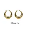 Pendientes de moda europeos y americanos pendientes de venta caliente pendientes de lujo ligero pendientes chapados en oro pendientes lisos que no se decoloran pendientes transfronterizos de oro