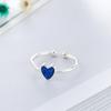 Anillo de perlas con gafas de amor de estrella de plumas estilo coreano, anillo retro desgastado de moda y personalidad, entrega de anillo de una pieza de celebridad de Internet