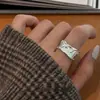 Anillo de Plata de Ley S925 Simple Dulce Fresco Industria Pesada Flor Otoño e Invierno Nuevo Anillo para Mujer Ins Alto Grado Anillo Abierto