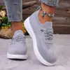 Zapatos de Mujer para Primavera y Otoño, Zapatos Deportivos y Casuales, Zapatos de Mujer de Comercio Exterior Transfronterizo, Zapatos de Tejido Volador Transpirables de Suela Única, Zapatos de Malla Versátiles, Venta al por Mayor de Zapatos para Correr