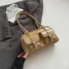 Bolso Boston Retro Portátil de Nicho para Mujer 2025 Verano Nueva Moda Bolso de Hombro Cruzado de Gran Capacidad