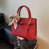 Bolsa de Cor Sólida Feminina 2025 Textura de Alta Qualidade Bolsa de Casamento Bolsa Tote Grande Capacidade Ombro Transversal Bolsa de Noiva
